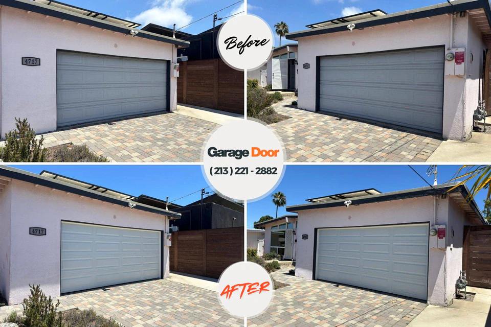 Before and after: garage door repair Millersburg, IN